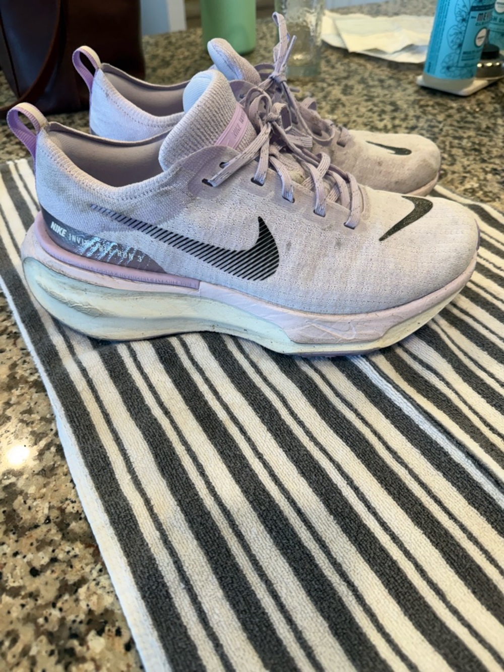 Nike Women's Lavender Running Shoes with Black Swoosh